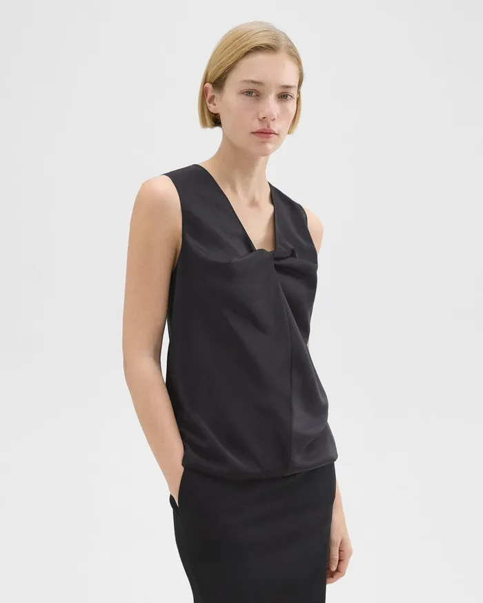Theory Tops Twisted Sleeveless Top Black 8211 Women