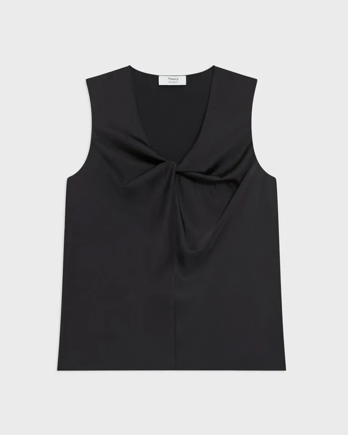 Theory Tops Twisted Sleeveless Top Black 8211 Women