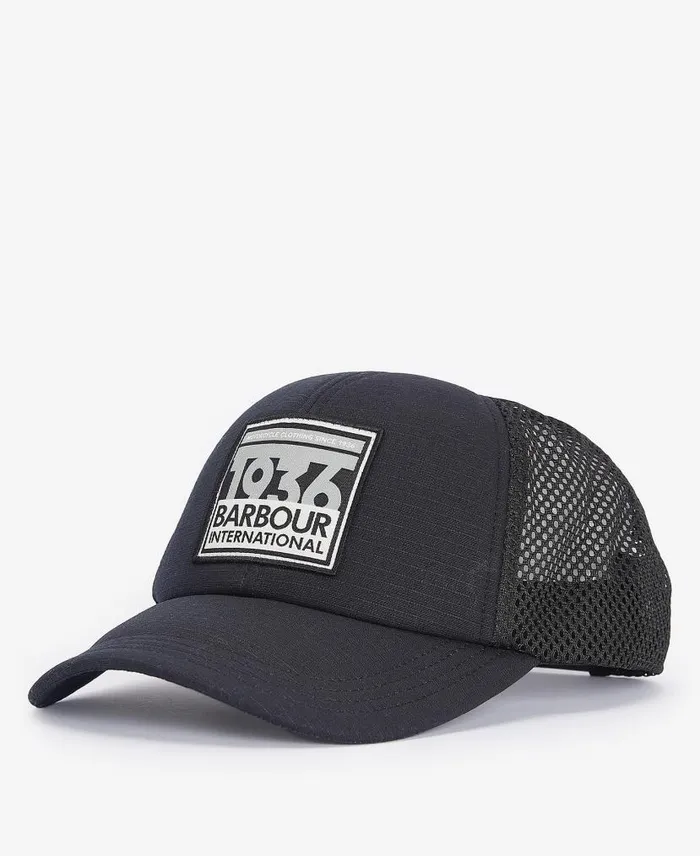 Throttle Trucker Cap Agave Green Men Barbour Hats