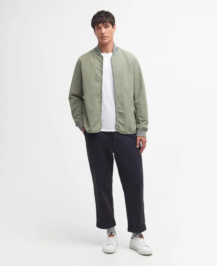 Tirrel Bomber Jacket Mist Men Barbour Casual Jackets