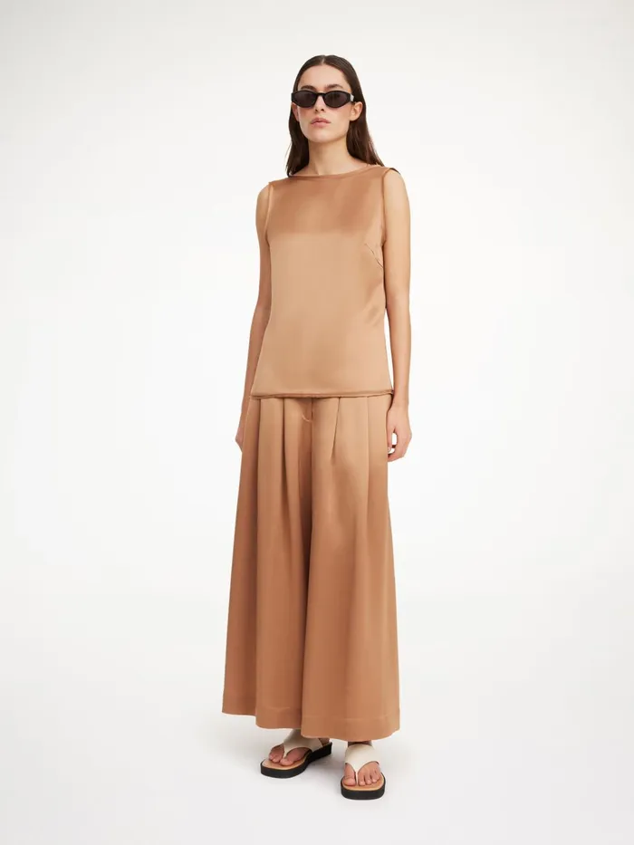 Tops and Blouses Women By Malene Birger Aubri Top Tobacco Brown