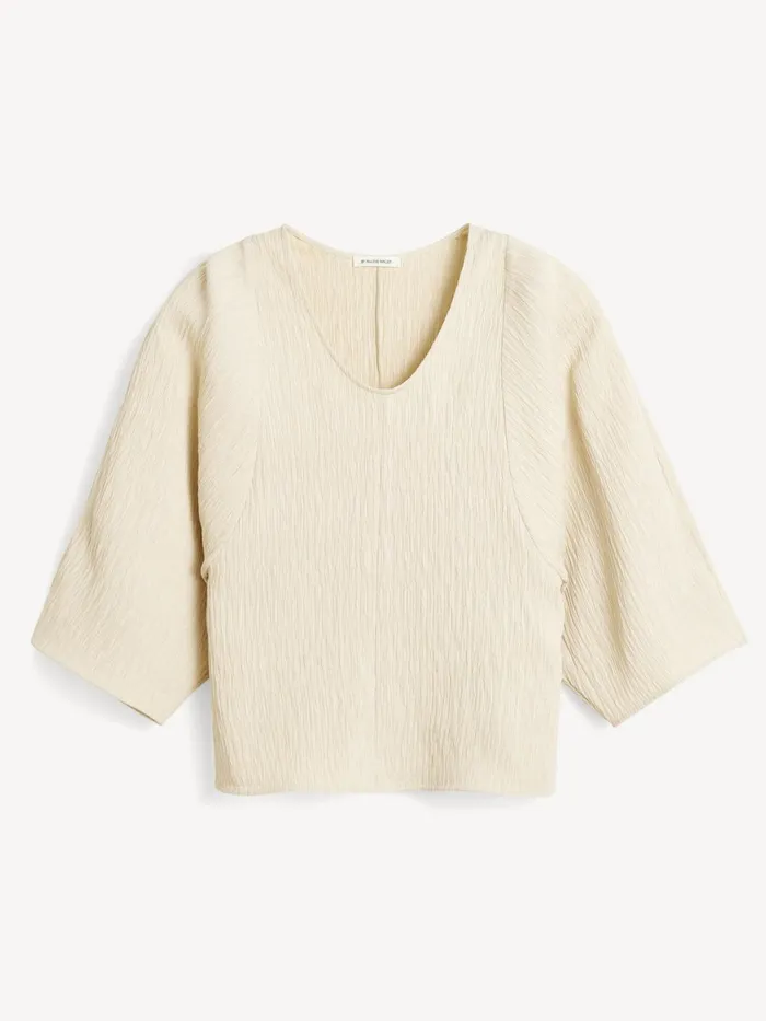 Tops and Blouses Women By Malene Birger Calyas Blouse Oyster Gray