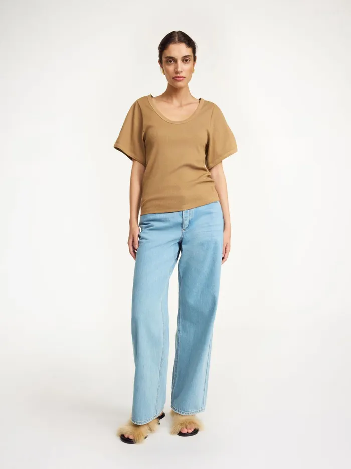 Tops and Blouses Women By Malene Birger Lunai TShirt Light Brown