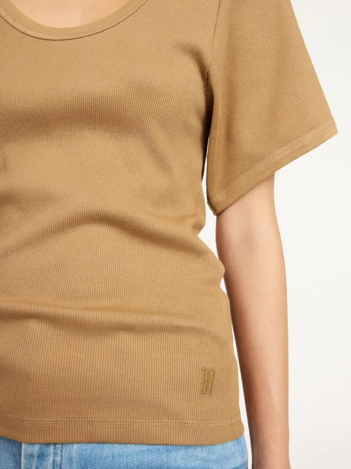 Tops and Blouses Women By Malene Birger Lunai TShirt Light Brown