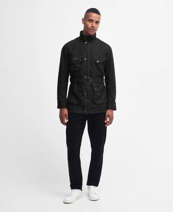 Tourer Slim International Waxed Jacket Beech Men Barbour Waxed Jackets