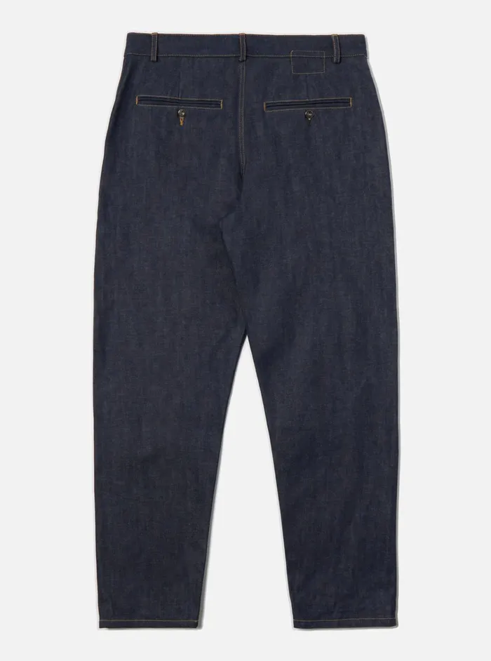 Trousers Men Universal Works Universal Works Military Chino In Indigo 13oz Selvedge Denim
