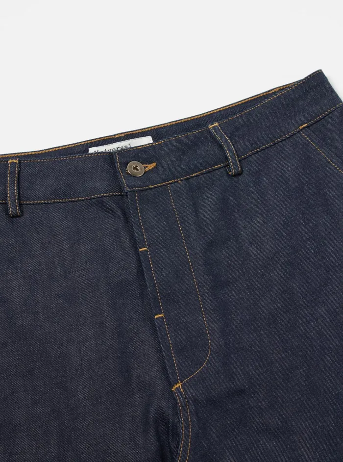 Trousers Men Universal Works Universal Works Military Chino In Indigo 13oz Selvedge Denim