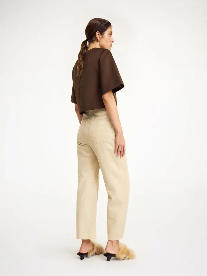 Trousers Women By Malene Birger Cailys Leather Trousers Nomad