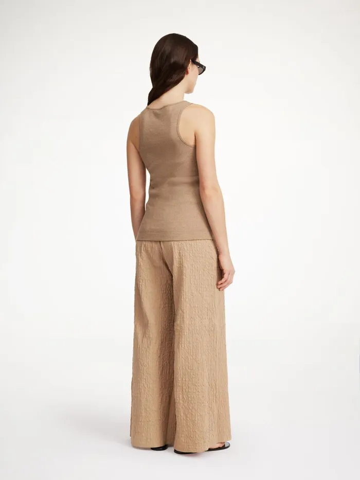 Trousers Women By Malene Birger Campine WideLeg Trousers Tannin