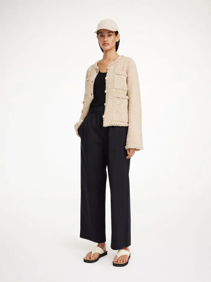 Trousers Women By Malene Birger Helsy Organic Cotton Trousers Black