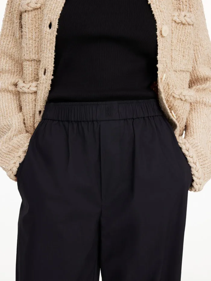 Trousers Women By Malene Birger Helsy Organic Cotton Trousers Black