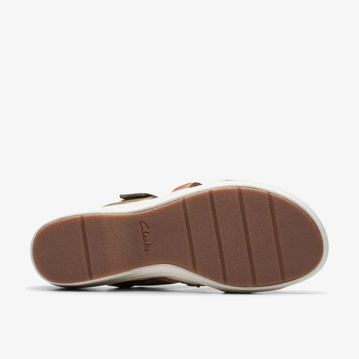 Tuleah Jane Olive Combination Women Clarks Sandals and Flip Flops