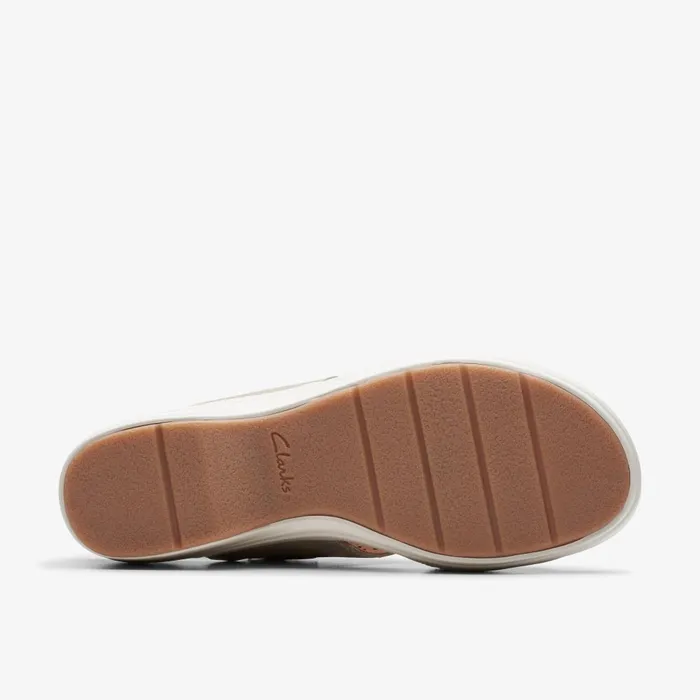 Tuleah Sun Stone Leather Women Clarks Sandals and Flip Flops