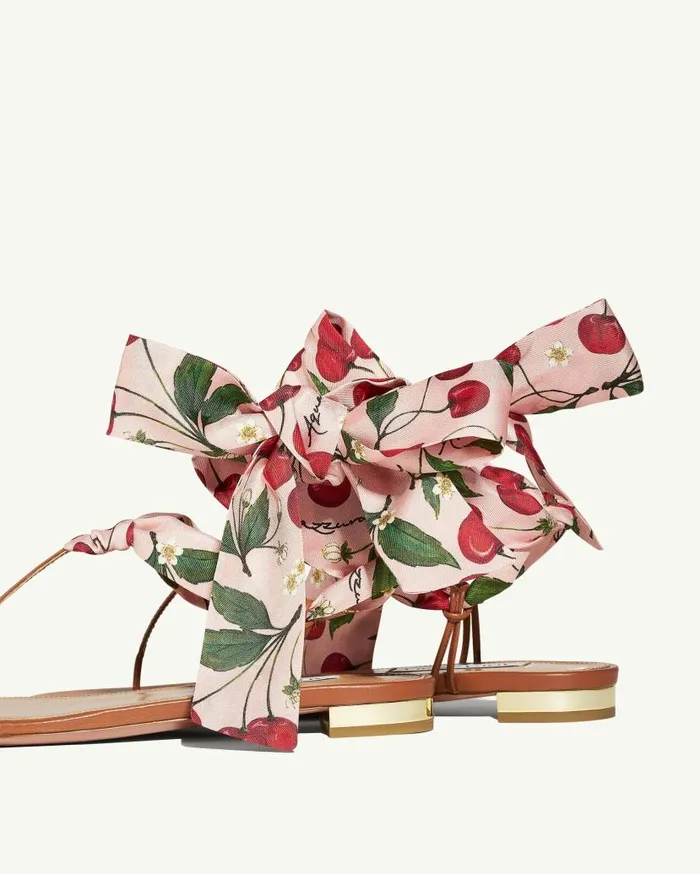 Twilly Sandal Flat Brown Women Aquazzura Sandals Twilly Sandal Flat Brown Women Aquazzura Sandals