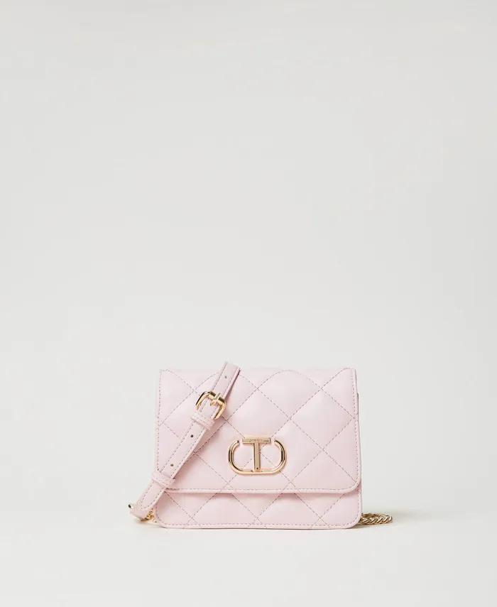 Twinset Audrey Small Quilted Shoulder Bag Parisienne Pink Women Cross Body Bags