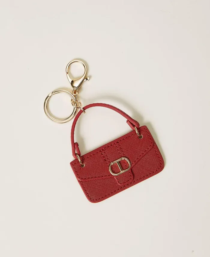 Twinset Keyring Bag With Oval T Pompeiian Red Women Wallets And Keyrings Twinset Keyring Bag With Oval T Pompeiian Red Women Wallets And Keyrings