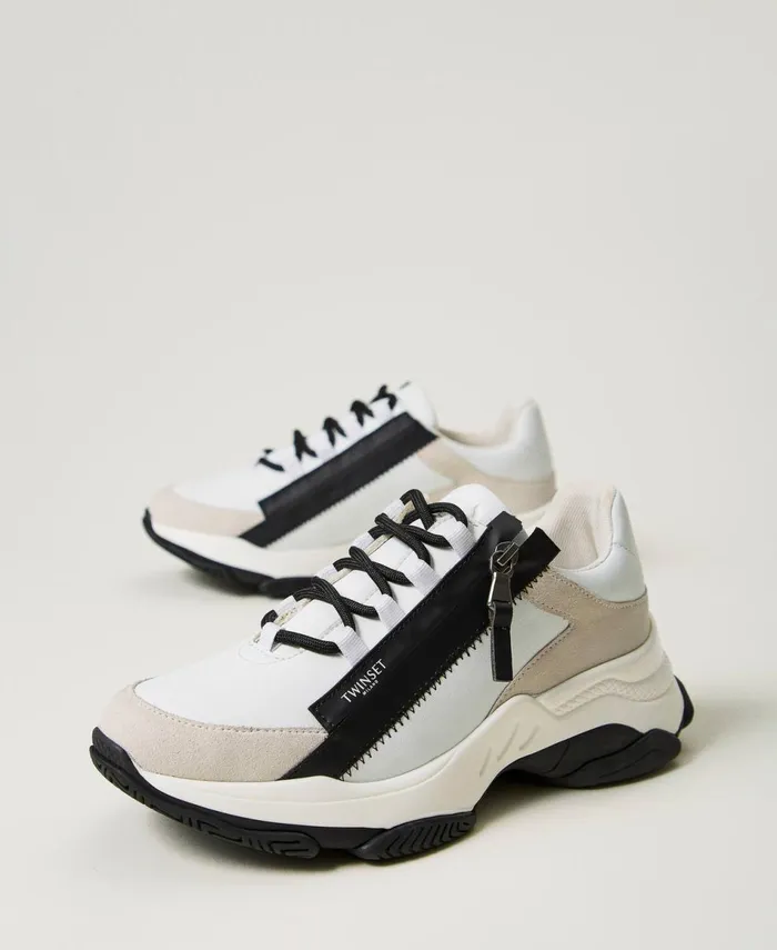 Twinset Running Trainers With Zip White Women Trainers Twinset Running Trainers With Zip White Women Trainers