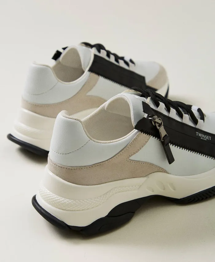 Twinset Running Trainers With Zip White Women Trainers Twinset Running Trainers With Zip White Women Trainers