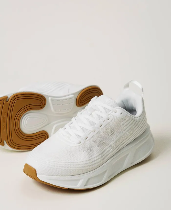 Twinset Striped Fessura Trainers With Logo White Women Trainers Twinset Striped Fessura Trainers With Logo White Women Trainers