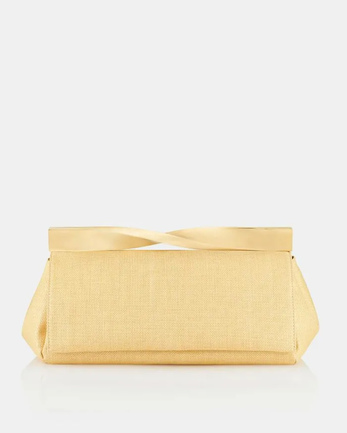 Twist Clutch Beige Women Aquazzura Shoulder Bags Twist Clutch Beige Women Aquazzura Shoulder Bags
