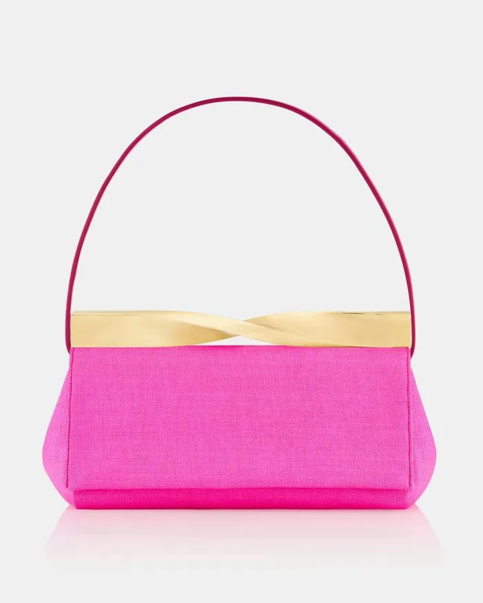 Twist Clutch Fuchsia Women Aquazzura Shoulder Bags Twist Clutch Fuchsia Women Aquazzura Shoulder Bags