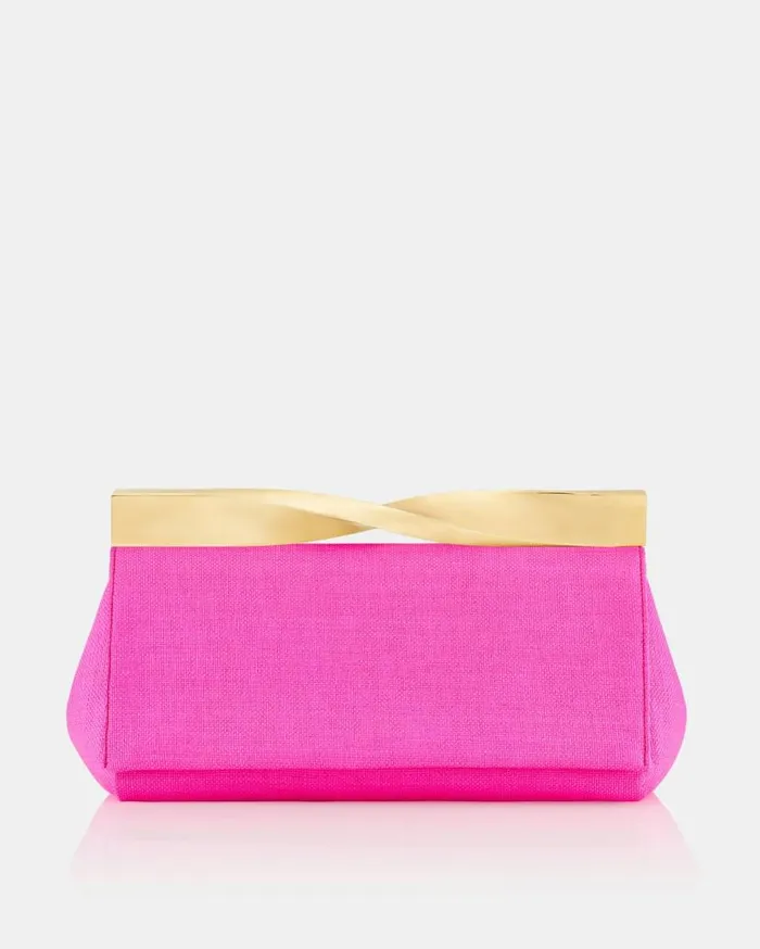 Twist Clutch Fuchsia Women Aquazzura Shoulder Bags Twist Clutch Fuchsia Women Aquazzura Shoulder Bags