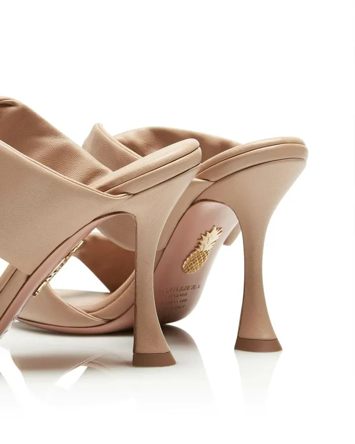 Twist Sandal 95 Beige Women Aquazzura Slides and Mules Twist Sandal 95 Beige Women Aquazzura Slides and Mules