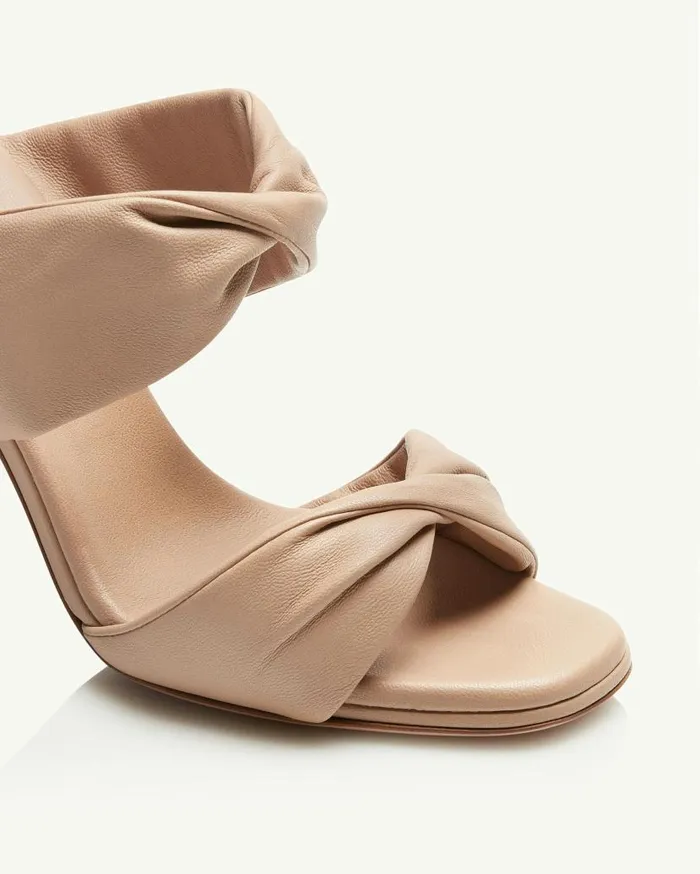 Twist Sandal 95 Beige Women Aquazzura Slides and Mules Twist Sandal 95 Beige Women Aquazzura Slides and Mules