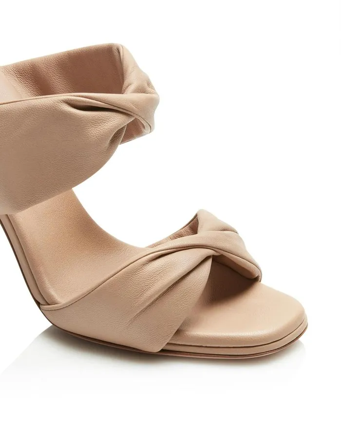 Twist Sandal 95 Beige Women Aquazzura Slides and Mules Twist Sandal 95 Beige Women Aquazzura Slides and Mules