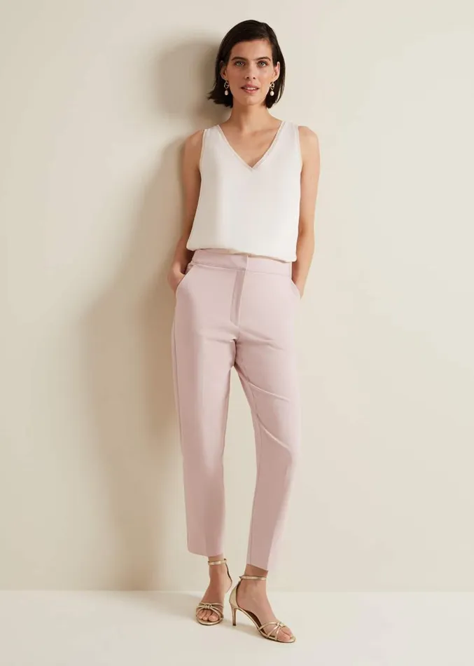 Ulrica Tapered Suit Trouser Antique Rose Women Phase Eight Trousers
