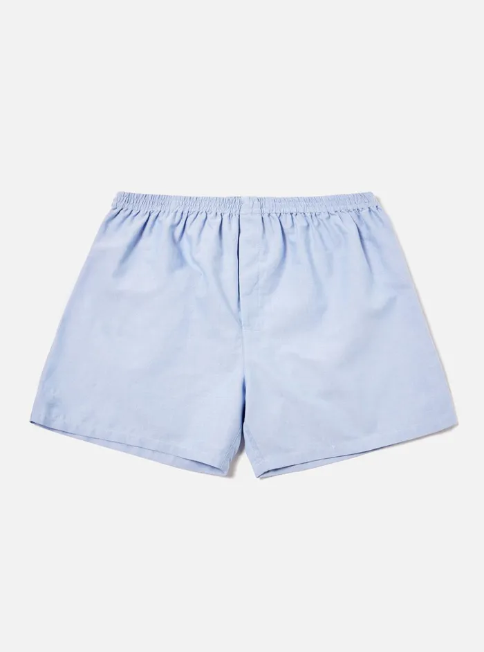 Underwear Men Universal Works Universal Works Boxer Short In Blue Oxford Cotton