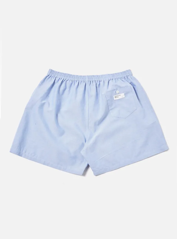 Underwear Men Universal Works Universal Works Boxer Short In Blue Oxford Cotton