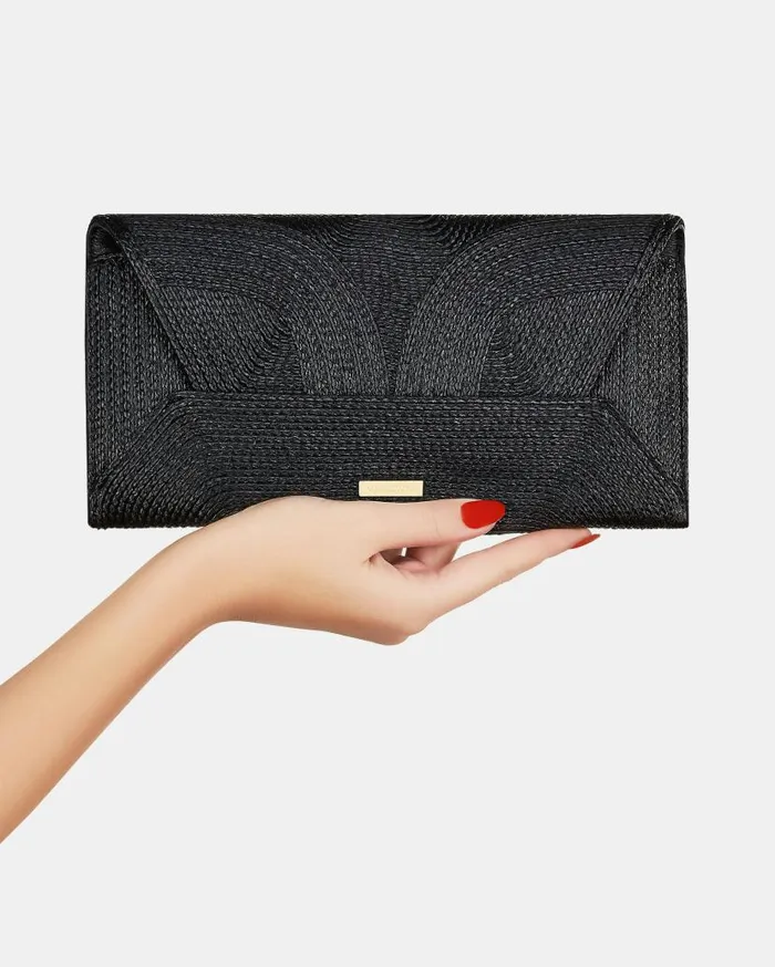 Vacanza Clutch Black Women Aquazzura Clutch Bags Vacanza Clutch Black Women Aquazzura Clutch Bags