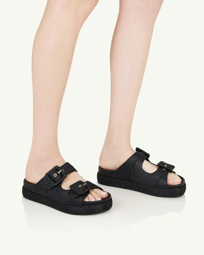 Vacanza Flat Black Women Aquazzura Flats Vacanza Flat Black Women Aquazzura Flats