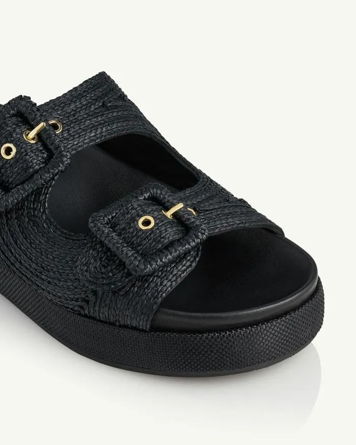 Vacanza Flat Black Women Aquazzura Flats Vacanza Flat Black Women Aquazzura Flats