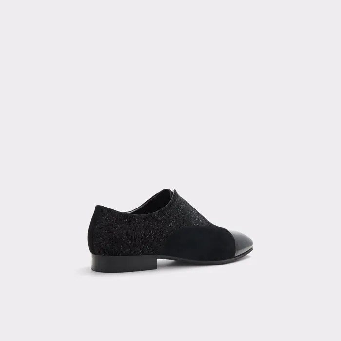 Valenti Black Leather Mixed Material Men ALDO Loafers and SlipOns