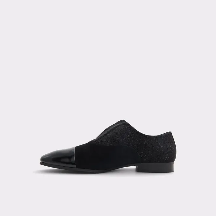 Valenti Black Leather Mixed Material Men ALDO Loafers and SlipOns