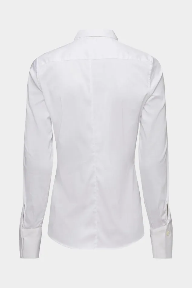 Van Laack Business Blouses Women Stretchy Blouse With A Herringbone Band On The Underlay White Van Laack Business Blouses Women Stretchy Blouse With A Herringbone Band On The Underlay White