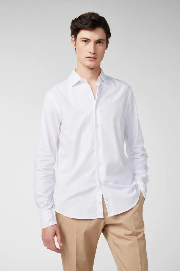 Van Laack Business Shirts Men Light Twill Shirt White