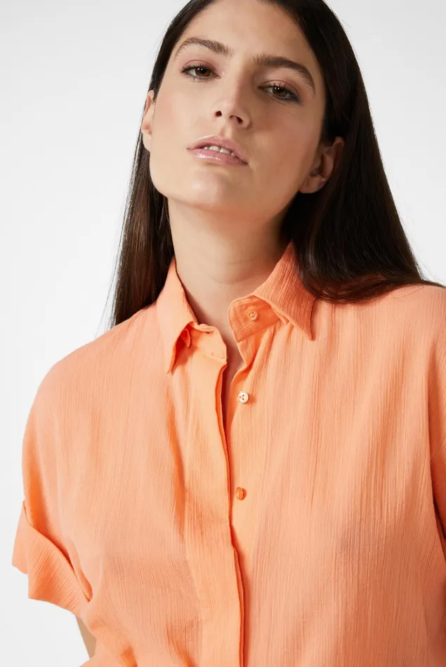 Van Laack Casual Blouses Women Shortsleeved Shirt Blouse With Rolledup Sleeves Van Laack Casual Blouses Women Shortsleeved Shirt Blouse With Rolledup Sleeves
