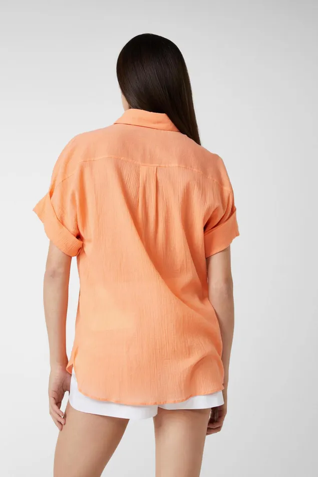 Van Laack Casual Blouses Women Shortsleeved Shirt Blouse With Rolledup Sleeves Van Laack Casual Blouses Women Shortsleeved Shirt Blouse With Rolledup Sleeves