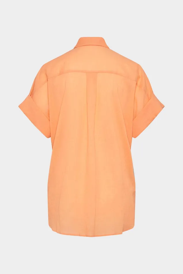 Van Laack Casual Blouses Women Shortsleeved Shirt Blouse With Rolledup Sleeves Van Laack Casual Blouses Women Shortsleeved Shirt Blouse With Rolledup Sleeves