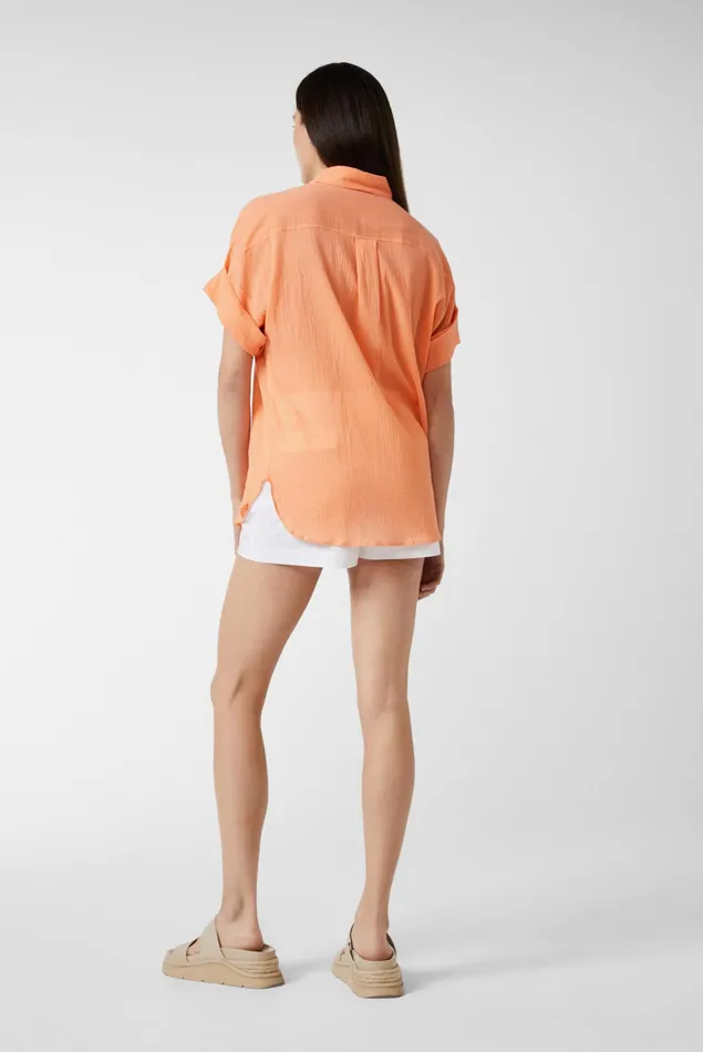 Van Laack Casual Blouses Women Shortsleeved Shirt Blouse With Rolledup Sleeves Van Laack Casual Blouses Women Shortsleeved Shirt Blouse With Rolledup Sleeves
