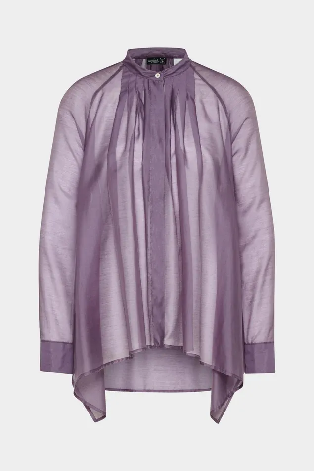 Van Laack Casual Blouses Women Tencel Blouse With Asymmetric Hem Purple Van Laack Casual Blouses Women Tencel Blouse With Asymmetric Hem Purple