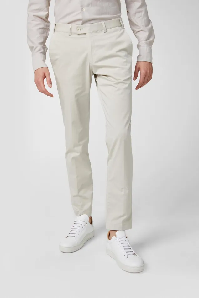 Van Laack Jeans and Pants Men CottonStretch Chino Pant Beige