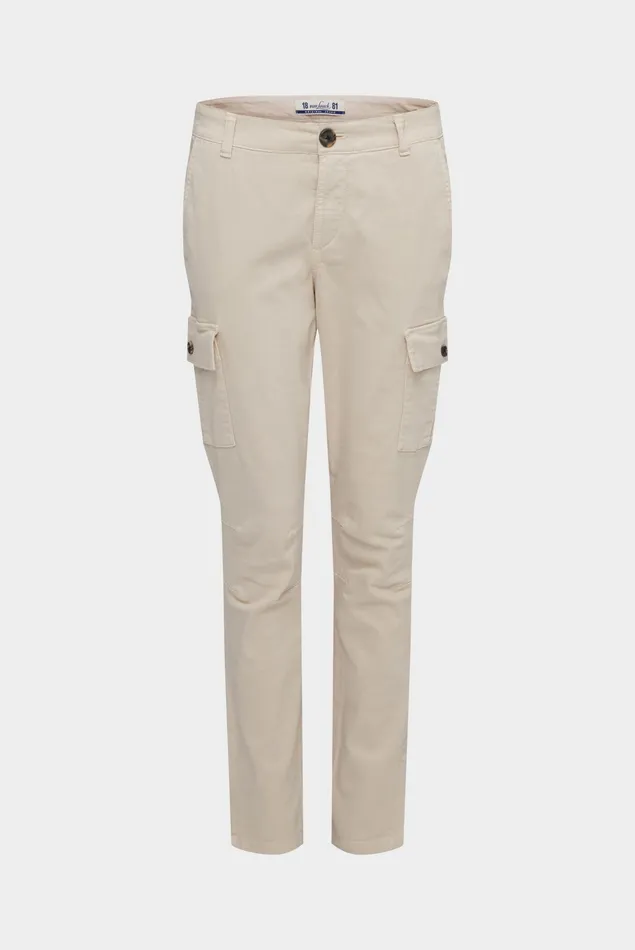 Van Laack Jeans and Pants Women Beige Cotton Cargo Pants