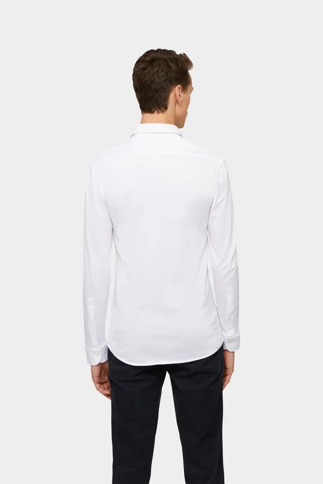 Van Laack Jersey Shirts Men Jersey Shirt Urban Look Slim Fit White Van Laack Jersey Shirts Men Jersey Shirt Urban Look Slim Fit White