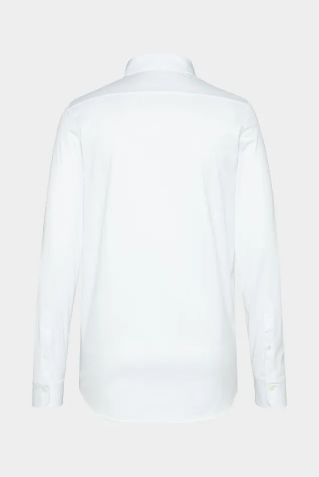 Van Laack Jersey Shirts Men Jersey Shirt Urban Look Slim Fit White Van Laack Jersey Shirts Men Jersey Shirt Urban Look Slim Fit White