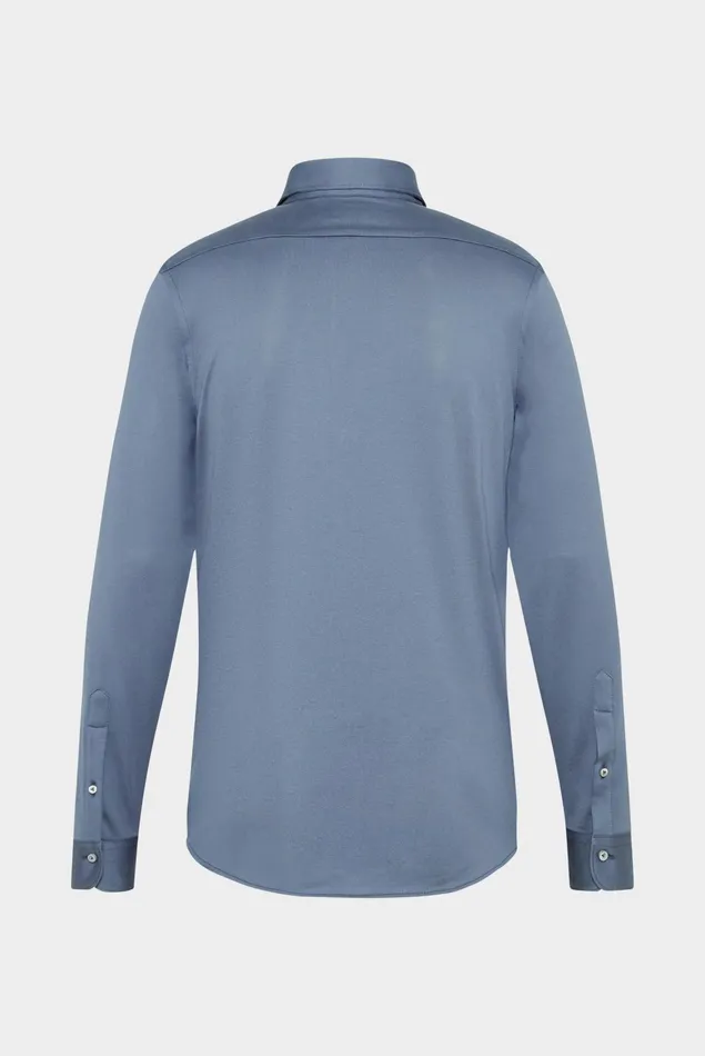 Van Laack Jersey Shirts Men Shirt In Long Staple Cotton Blue