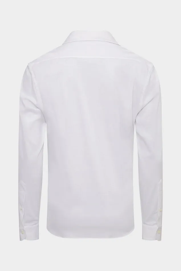 Van Laack Jersey Shirts Men Swiss Cotton Jersey Shirt Tailor Fit White Van Laack Jersey Shirts Men Swiss Cotton Jersey Shirt Tailor Fit White